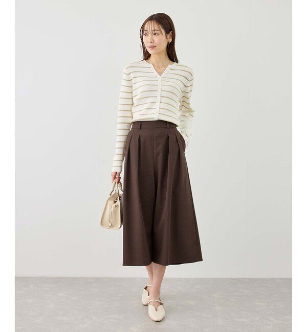 Rope&rsquo;Picnic「カナパ ガウチョパンツ/セットアップ対応・UV・抗菌防臭・接触冷感」|チノ|