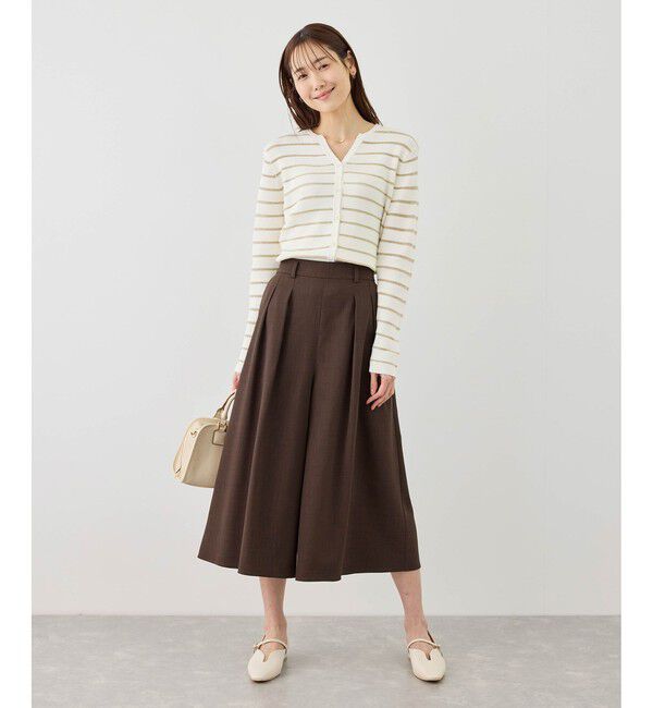 Rope&rsquo;Picnic「カナパ ガウチョパンツ/セットアップ対応・UV・抗菌防臭・接触冷感」|チノ|