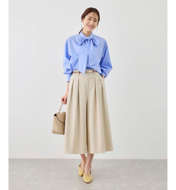 Rope&rsquo;Picnic「カナパ ガウチョパンツ/セットアップ対応・UV・抗菌防臭・接触冷感」|チノ|