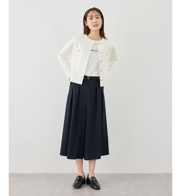 Rope&rsquo;Picnic「カナパ ガウチョパンツ/セットアップ対応・UV・抗菌防臭・接触冷感」|チノ|