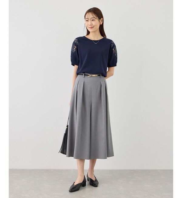 Rope&rsquo;Picnic「カナパ ガウチョパンツ/セットアップ対応・UV・抗菌防臭・接触冷感」|チノ|