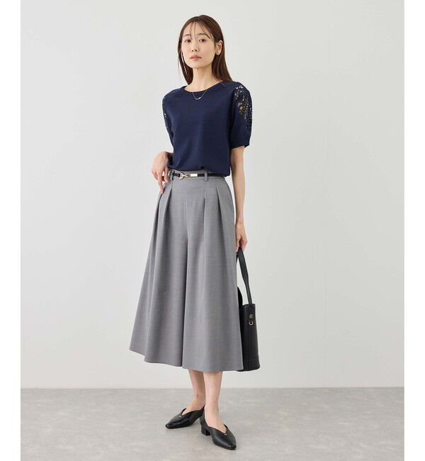 Rope&rsquo;Picnic「カナパ ガウチョパンツ/セットアップ対応・UV・抗菌防臭・接触冷感」|チノ|