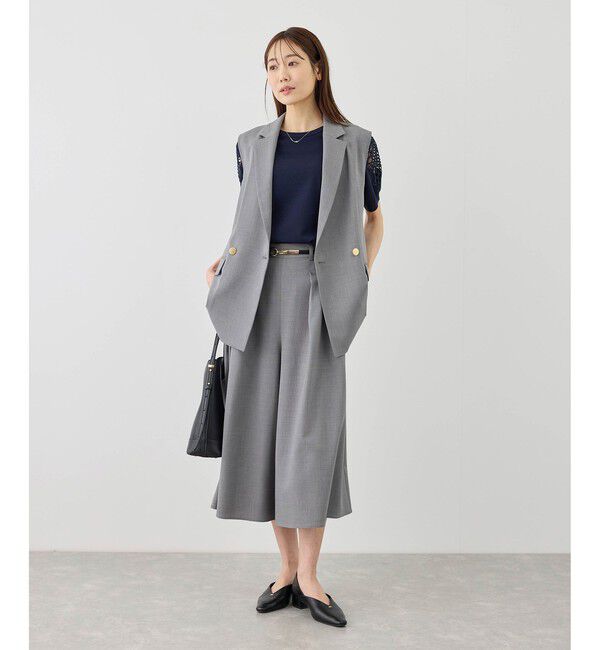 Rope&rsquo;Picnic「カナパ ガウチョパンツ/セットアップ対応・UV・抗菌防臭・接触冷感」|チノ|