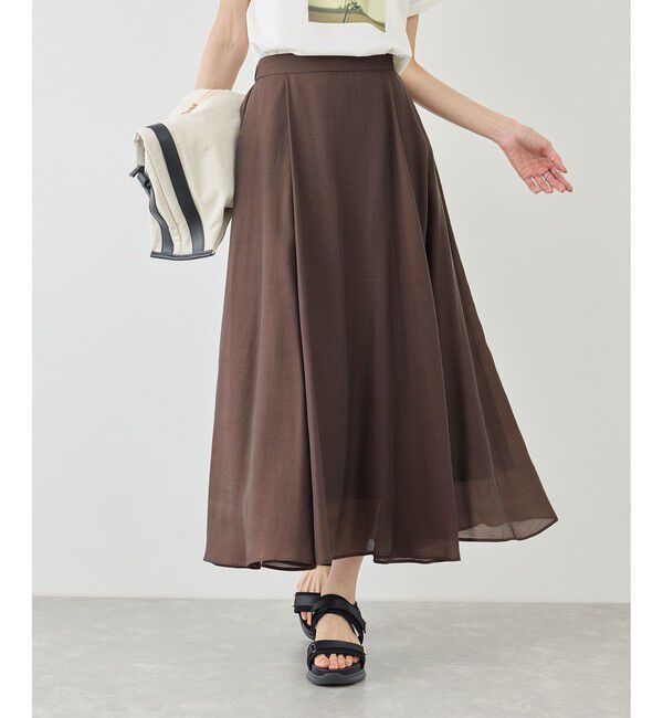 Rope&rsquo;Picnic「ボリュームサーキュラースカート」|スカート|ブラウン(20)