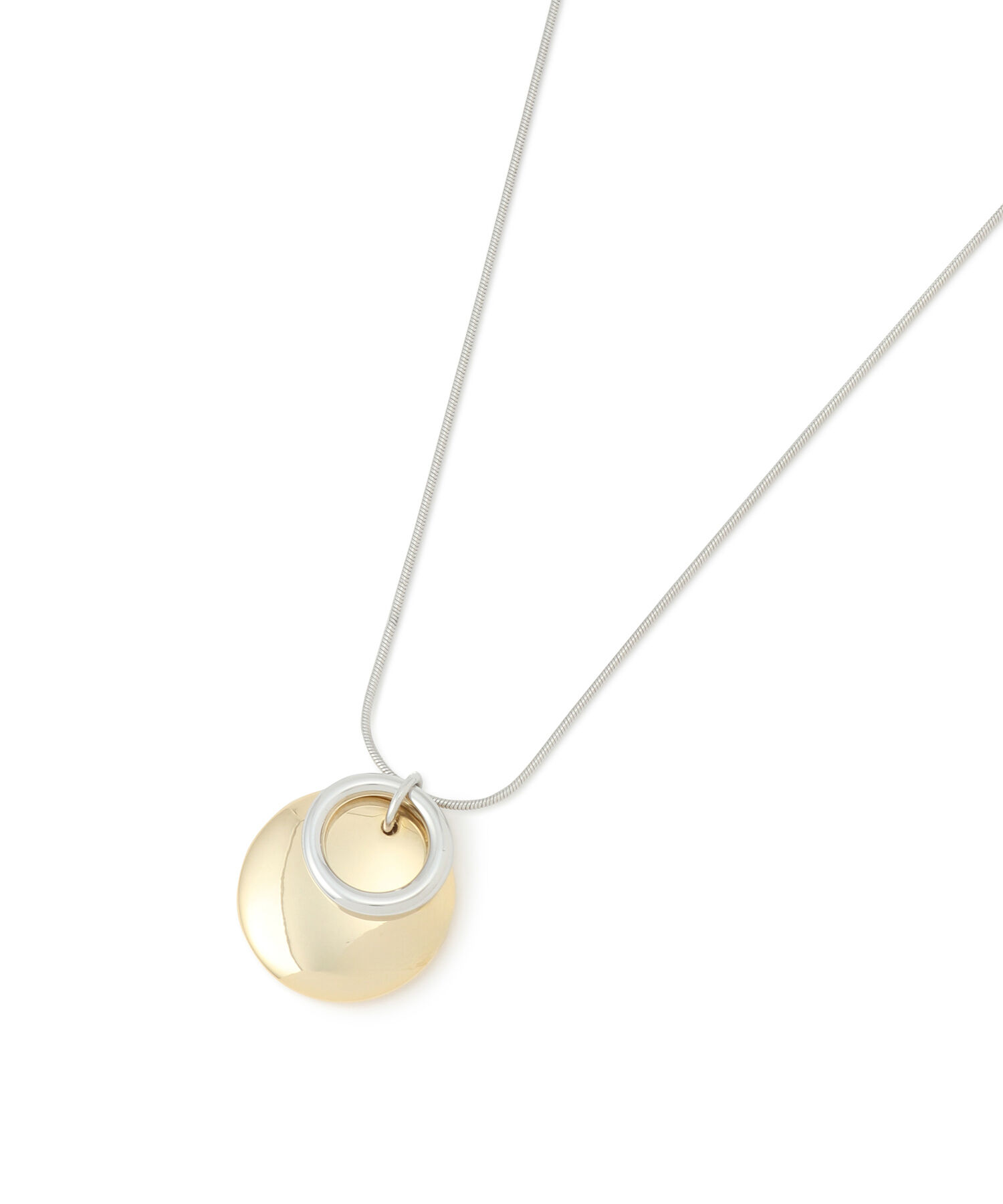 ADAM ET ROPE'「【WEB限定】プレートリングネックレス」|ネックレス|