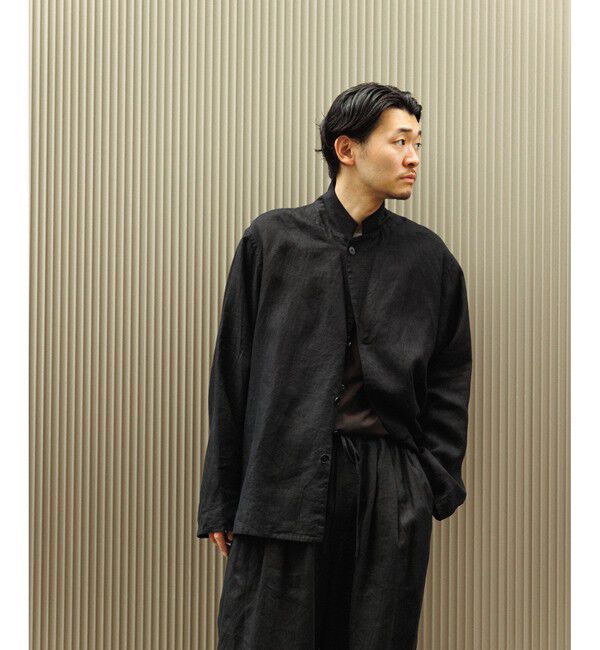 ADAM ET ROPE'「ボックスシルエット リネン シャツ ジャケット / セットアップ可能」|テーラードジャケット|