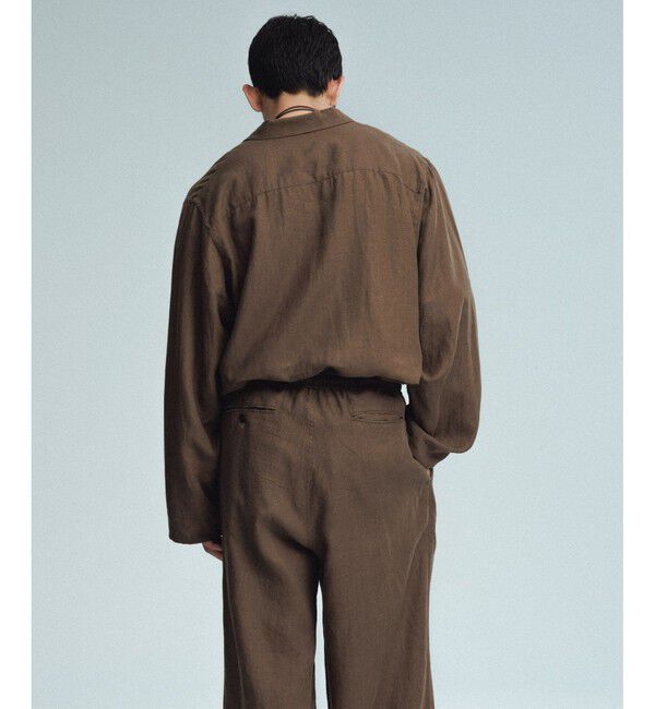 ADAM ET ROPE'「ボックスシルエット リネン シャツ ジャケット / セットアップ可能」|テーラードジャケット|
