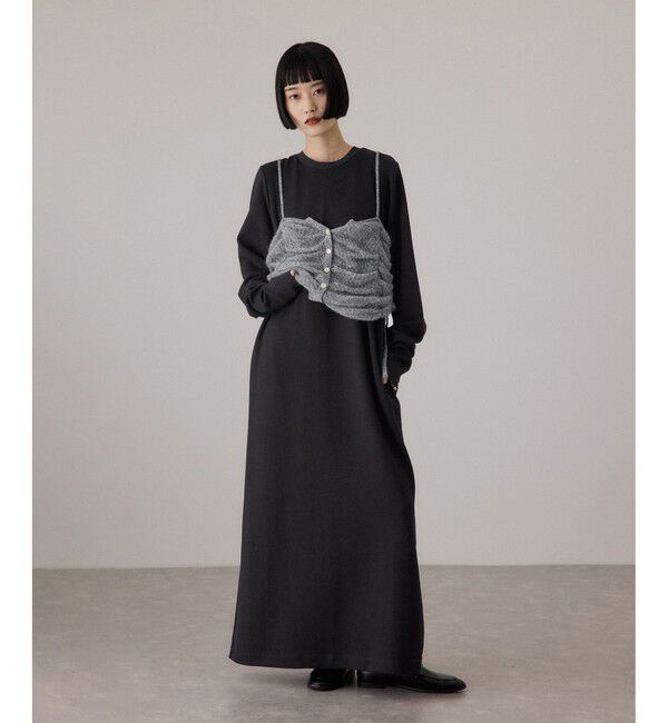 ADAM ET ROPE'「【WEB限定】ニットキャミソールセットワンピース」|ワンピース|