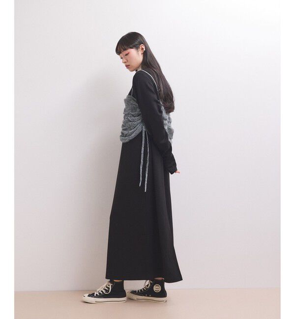 ADAM ET ROPE'「【WEB限定】ニットキャミソールセットワンピース」|ワンピース|