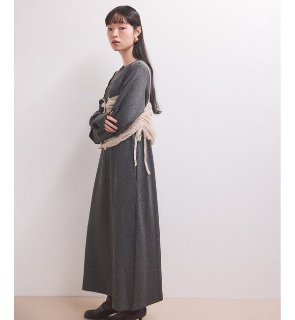 ADAM ET ROPE'「【WEB限定】ニットキャミソールセットワンピース」|ワンピース|