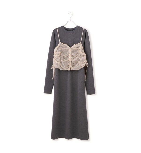 ADAM ET ROPE'「【WEB限定】ニットキャミソールセットワンピース」|ワンピース|