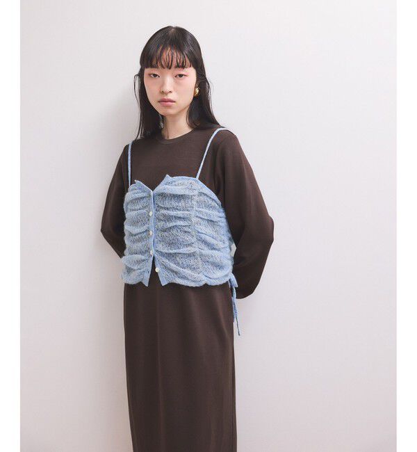 ADAM ET ROPE'「【WEB限定】ニットキャミソールセットワンピース」|ワンピース|