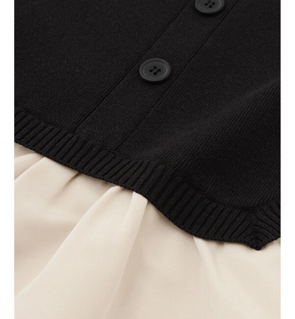 ADAM ET ROPE'「【WEB限定】・【サステナブル】カーブヘムコンビワンピース」|ワンピース|