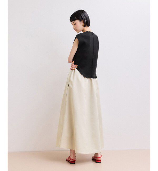 ADAM ET ROPE'「【WEB限定】・【サステナブル】カーブヘムコンビワンピース」|ワンピース|