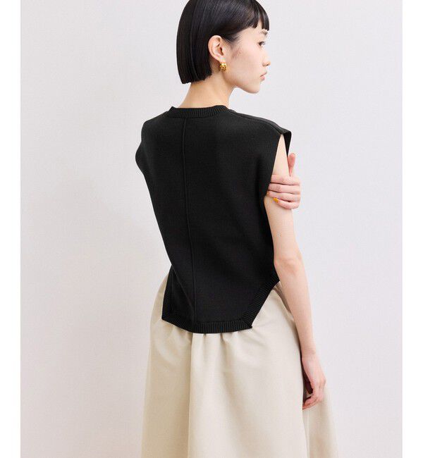 ADAM ET ROPE'「【WEB限定】・【サステナブル】カーブヘムコンビワンピース」|ワンピース|