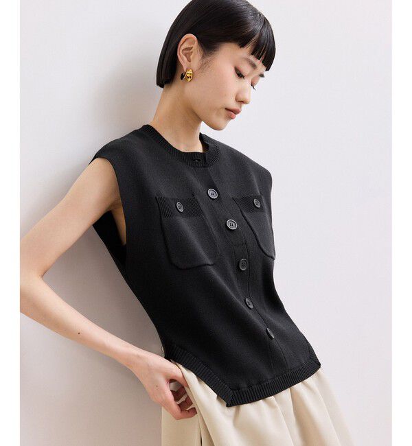 ADAM ET ROPE'「【WEB限定】・【サステナブル】カーブヘムコンビワンピース」|ワンピース|