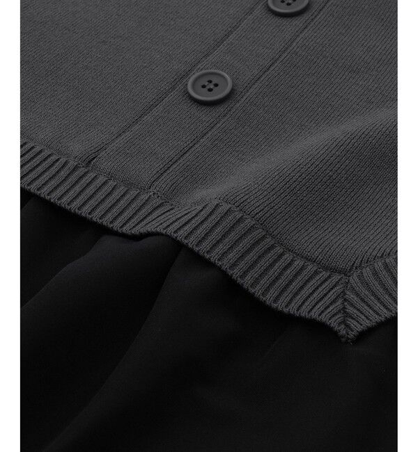 ADAM ET ROPE'「【WEB限定】・【サステナブル】カーブヘムコンビワンピース」|ワンピース|