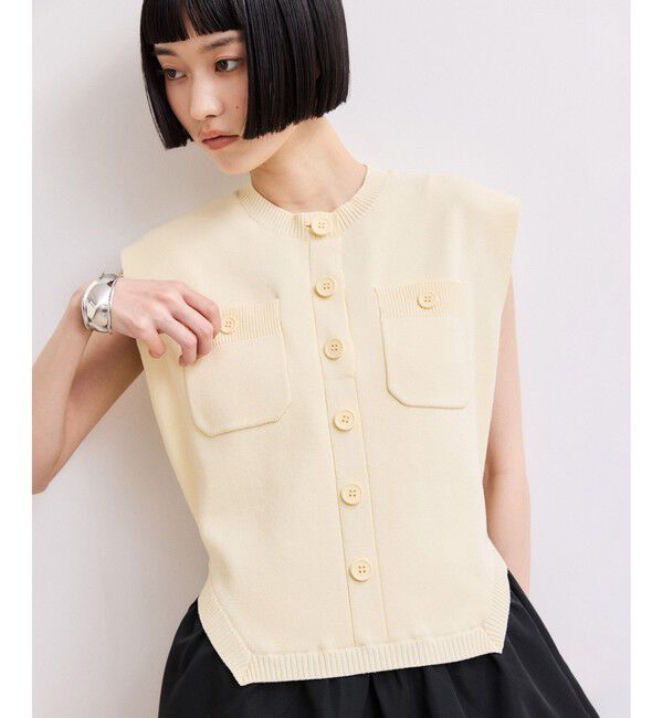 ADAM ET ROPE'「【WEB限定】・【サステナブル】カーブヘムコンビワンピース」|ワンピース|