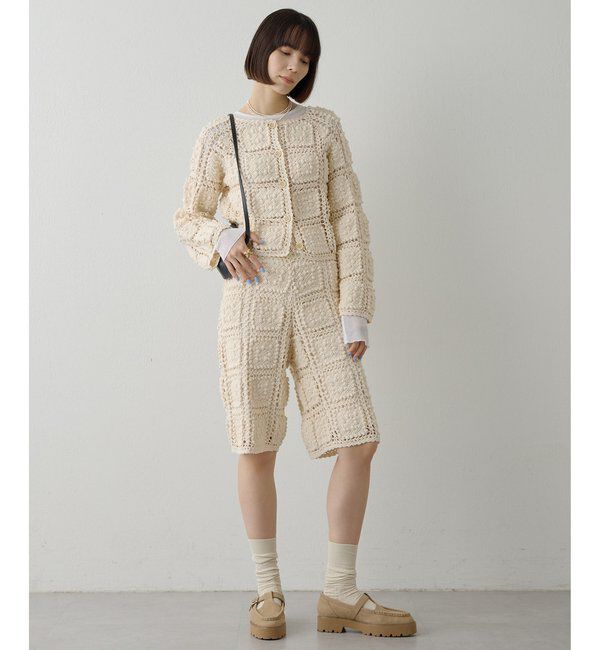  「ハンドクロシェカーデ」|ニット・セーター|