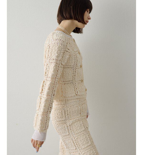  「ハンドクロシェカーデ」|ニット・セーター|