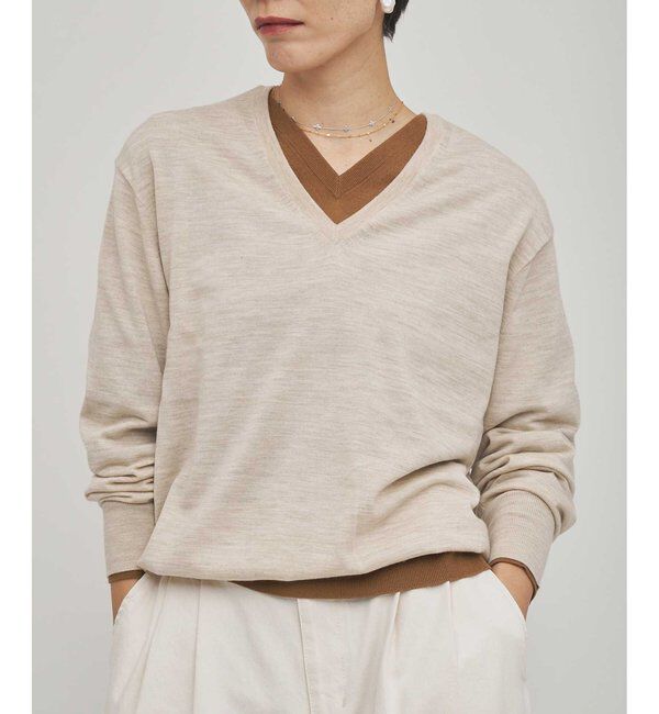 GEMINI「【GEMINI】ハイゲージVネックニットプルオーバー」|ニット・セーター|