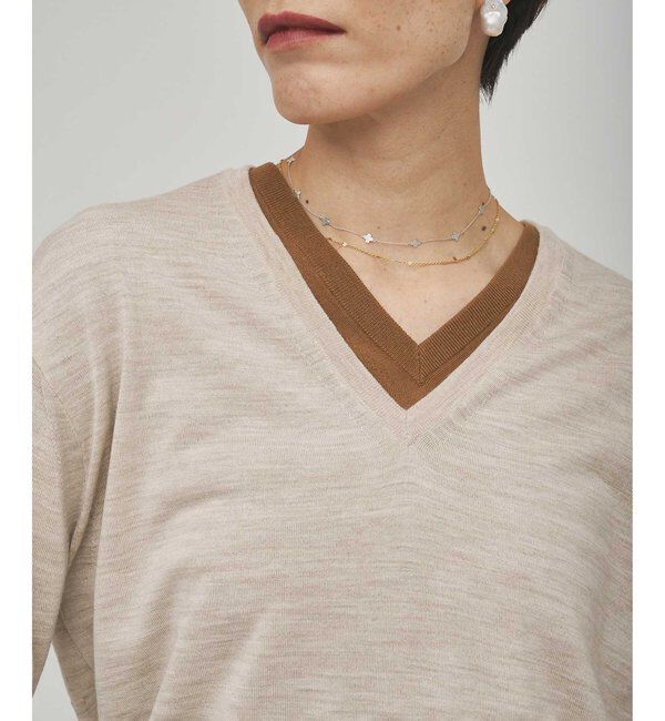 GEMINI「【GEMINI】ハイゲージVネックニットプルオーバー」|ニット・セーター|