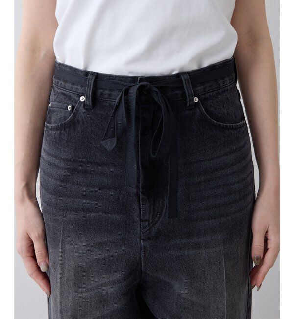 「センタープレスブラックデニムパンツ」|デニム|