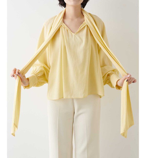  「製品染めボウブラウス」|シャツ・ブラウス|