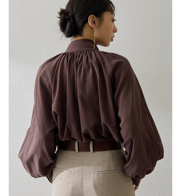  「製品染めボウブラウス」|シャツ・ブラウス|