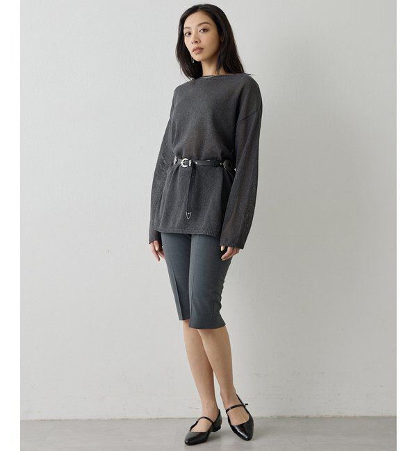  「ボートネックペーパーヤーンプルオーバー」|ニット・セーター|