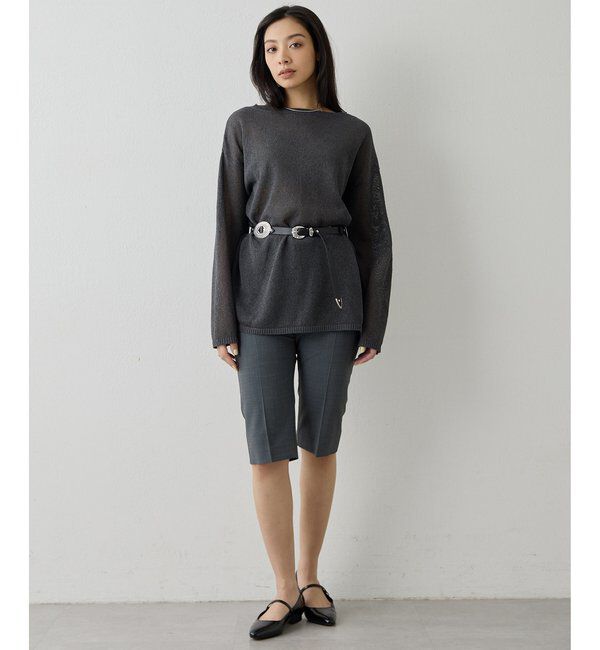  「ボートネックペーパーヤーンプルオーバー」|ニット・セーター|