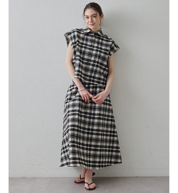 Drawing Numbers「【Drawing Numbers】チェックジャガードシャーリングスカート」|スカート|