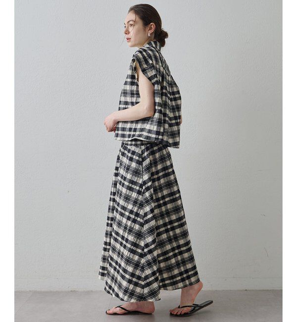 Drawing Numbers「【Drawing Numbers】チェックジャガードシャーリングスカート」|スカート|