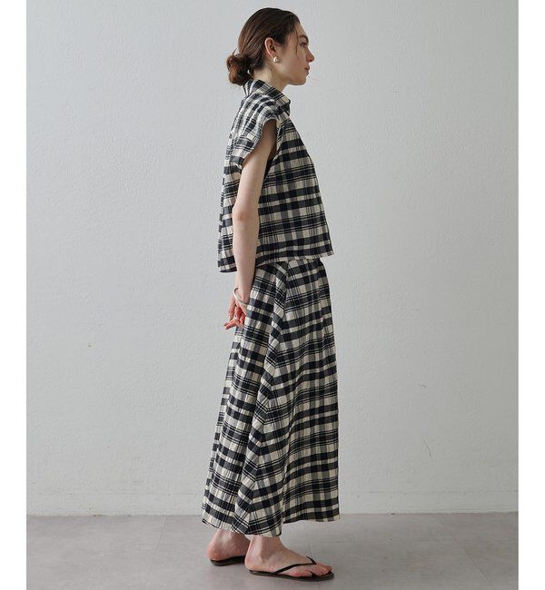 Drawing Numbers「【Drawing Numbers】チェックジャガードシャーリングスカート」|スカート|