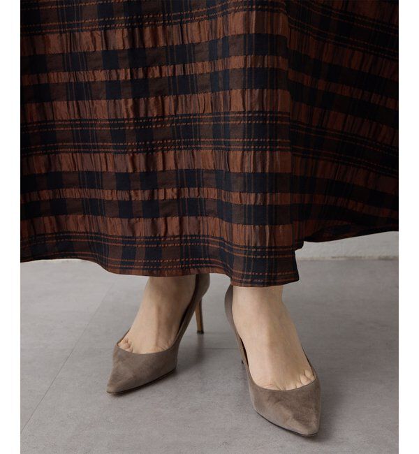 Drawing Numbers「【Drawing Numbers】チェックジャガードシャーリングスカート」|スカート|