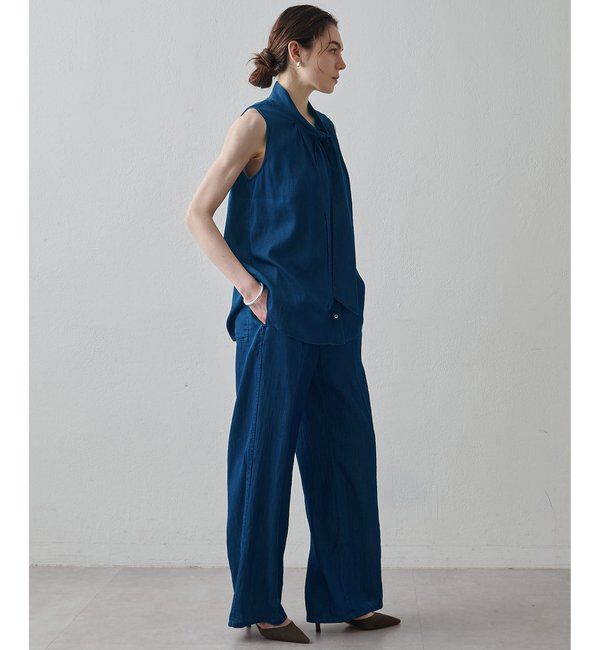 Drawing Numbers「【Drawing Numbers】ソフトデニムボウタイブラウス」|シャツ・ブラウス|