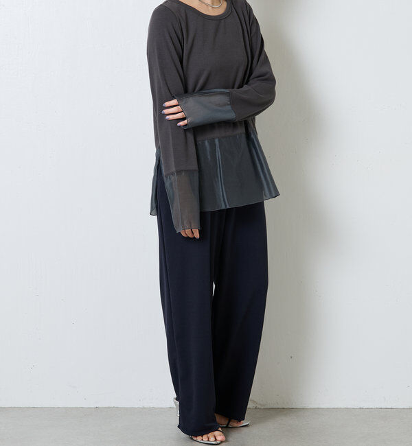  「 裾シアーロンT」|Tシャツ・カットソー|