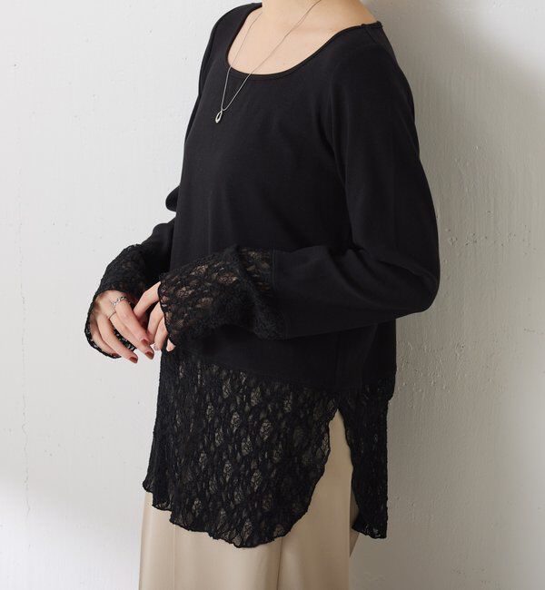  「 裾シアーロンT」|Tシャツ・カットソー|