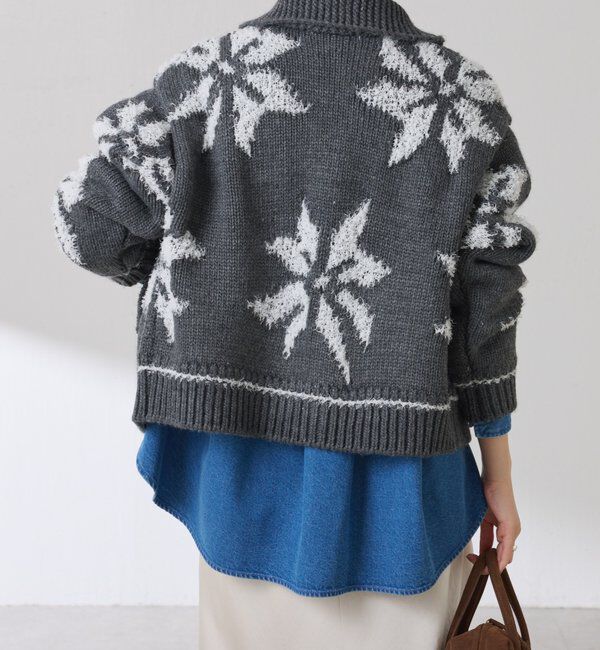  「ビッグモチーフカウチンカーディガン」|ニット・セーター|