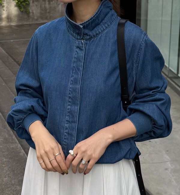  「Q.anos 2WAYデニムシャツ」|シャツ・ブラウス|