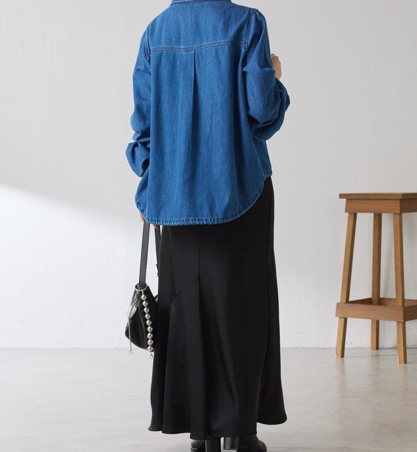  「Q.anos 2WAYデニムシャツ」|シャツ・ブラウス|