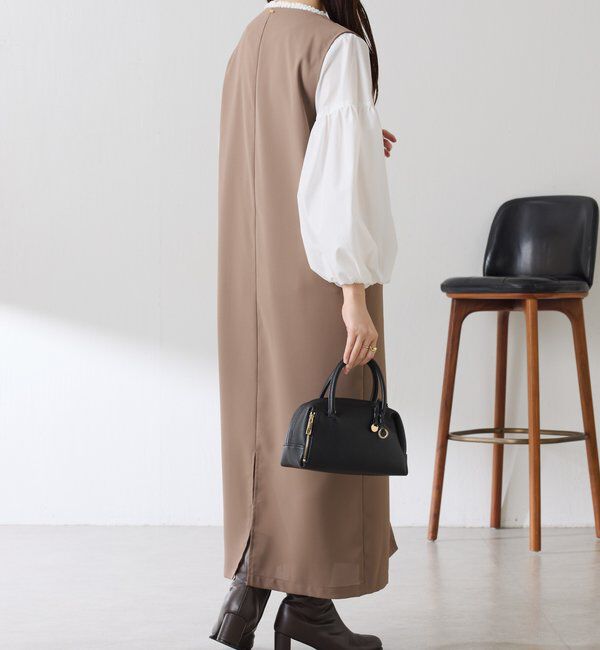  「フロントボタンジャンパースカート」|ワンピース|