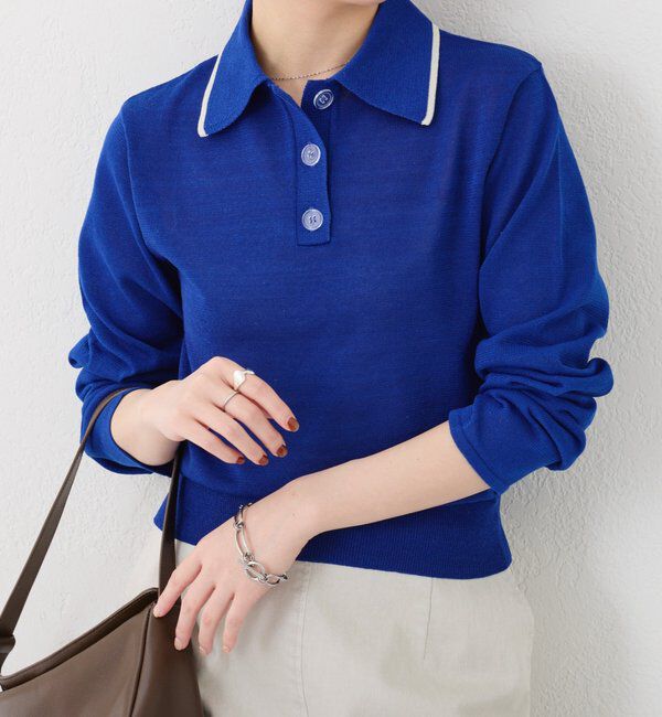 「シアーニットポロ」|ニット・セーター|