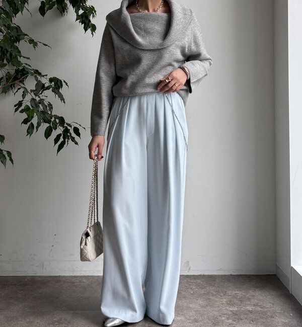  「【累計販売数3万枚突破/21色4サイズ展開！】タックワイドパンツ」|チノ|