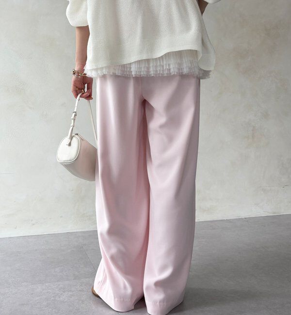  「【累計販売数3万枚突破/21色4サイズ展開！】タックワイドパンツ」|チノ|