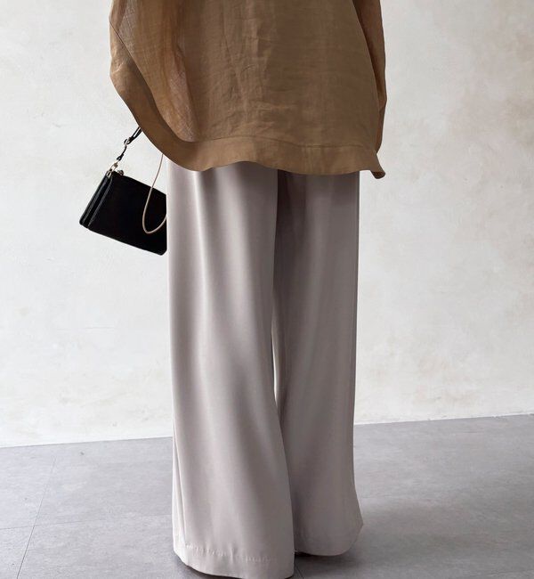  「【累計販売数3万枚突破/21色4サイズ展開！】タックワイドパンツ」|チノ|