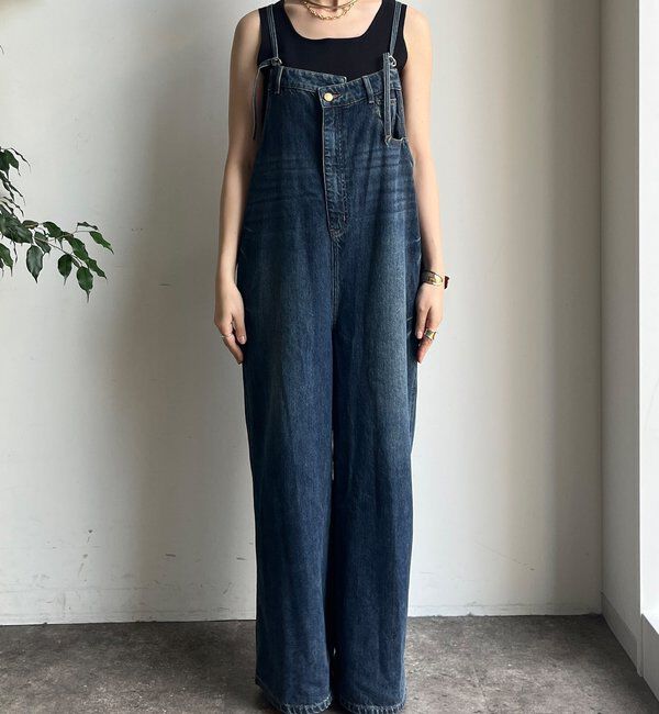  「【WEB限定】 デニムオールインワン」|ワンピース|