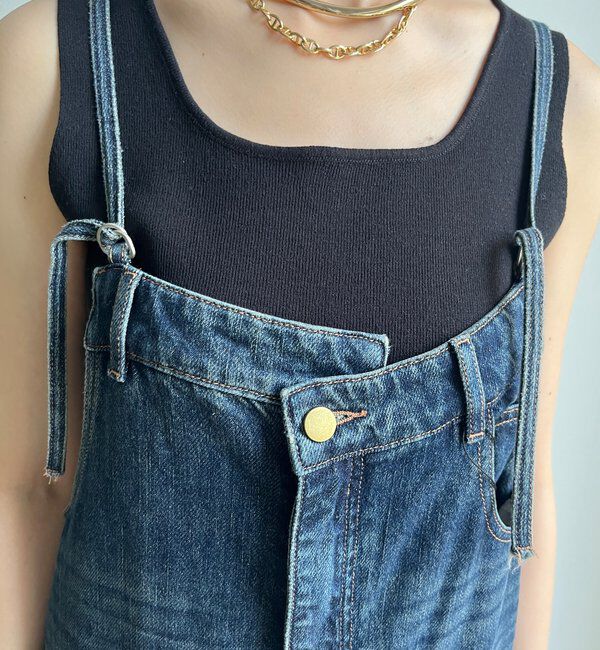  「【WEB限定】 デニムオールインワン」|ワンピース|