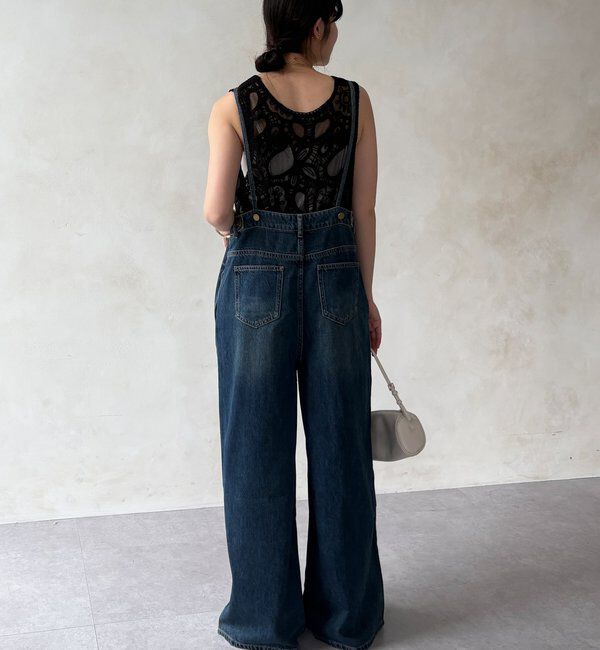  「【WEB限定】 デニムオールインワン」|ワンピース|