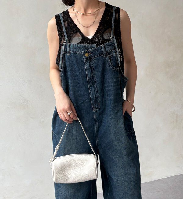  「【WEB限定】 デニムオールインワン」|ワンピース|